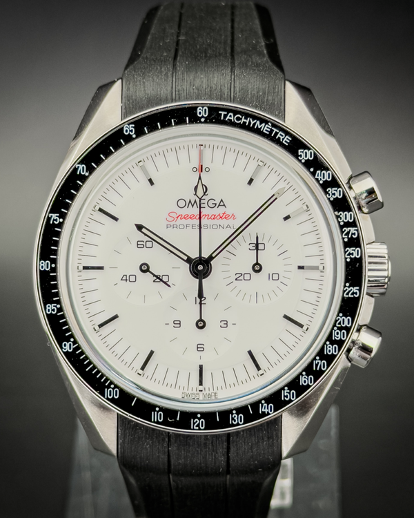 2025 Omega Speedmaster Professional Moonwatch 42MM White Dial Rubber Strap (310.32.42.50.04.001)