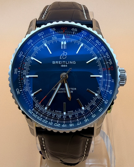 2026 Breitling Navitimer 41MM Blue Dial Leather Strap (A17329)