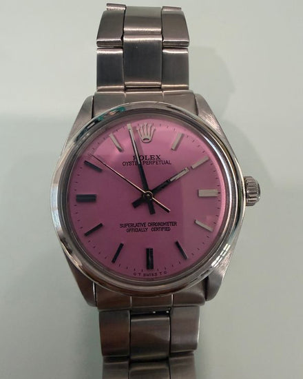 Rolex Oyster Perpetual 34MM Aftermarket Pink Dial Oyster Bracelet (5500)