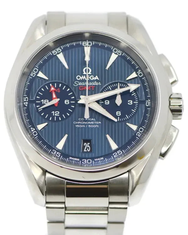 Omega Seamaster Aqua Terra 150M Chronograph GMT 43MM Blue Dial Steel Bracelet (231.10.43.52.03.001)