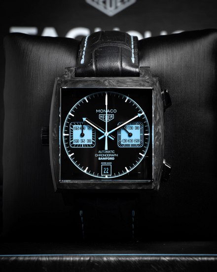 2019 Tag Heuer Monaco "Bamford" L.E. 39MM Black Dial Leather Strap (CAW2190.FC643)