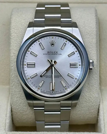 2025 Rolex Oyster Perpetual 41MM Silver Dial Oyster Bracelet (124300)