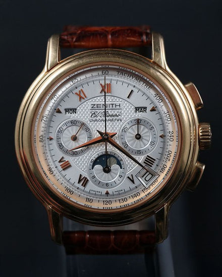 Zenith El Primero Chronomaster 40MM Silver Dial Leather Strap (17.0240.410/01)