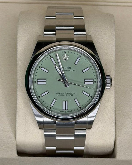 2026 Rolex Oyster Perpetual 41MM Pistachio Dial Oyster Bracelet (134300)