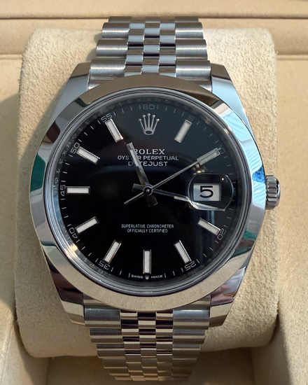 No Reserve - 2026 Rolex Datejust 41MM Black Dial Jubilee Bracelet (126300)