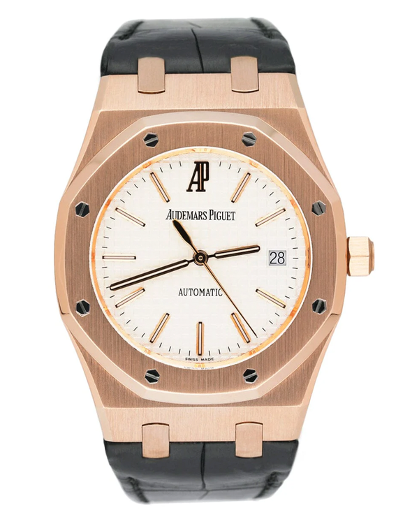 Audemars Piguet Royal Oak 39MM White Dial Leather Strap (15300OR.OO.D088CR.02)