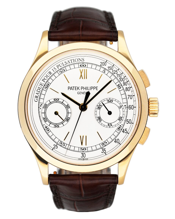 2010 Patek Philippe Complications Chronograph 39MM Silver Dial Leather Strap (5170J-001)