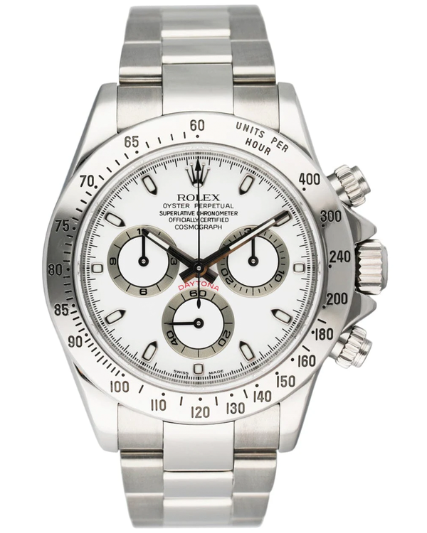 2007 Rolex Cosmograph Daytona 40MM White Dial Oyster Bracelet (116520)