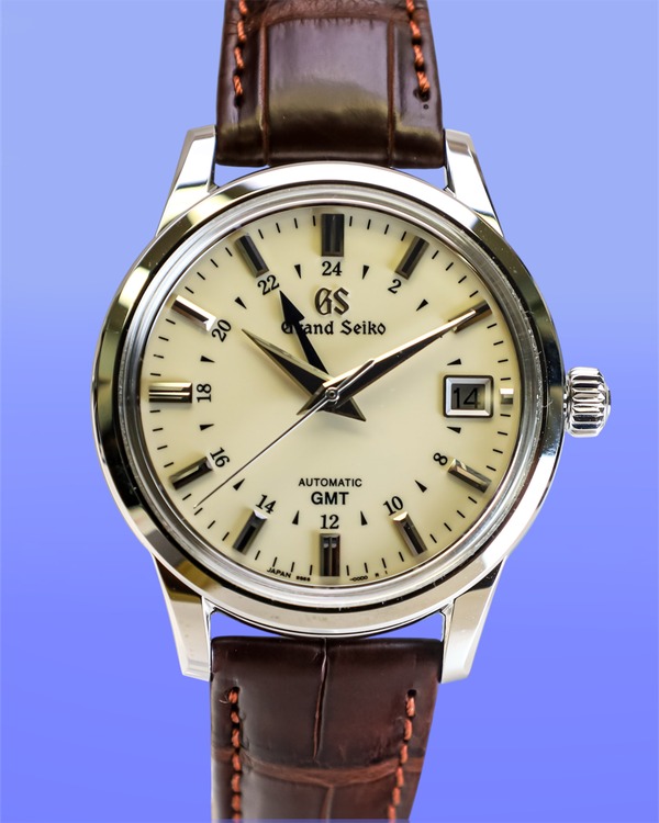 No Reserve - 2025 Grand Seiko Elegance 46.9MM Ivory Dial Leather Strap (SBGM221)