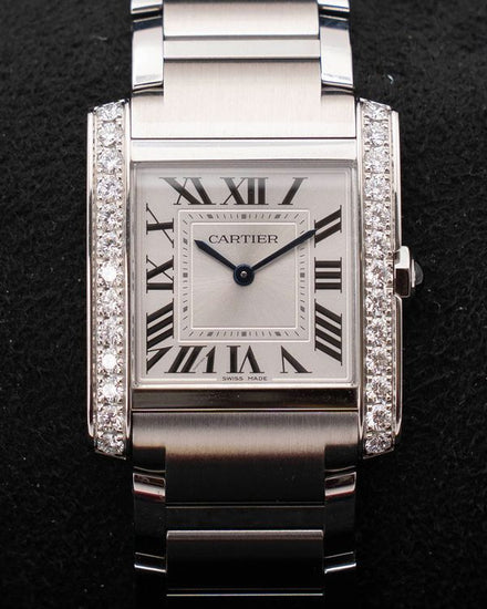 Cartier Tank Française 27MM Silver Dial Steel Bracelet (W4TA0028)