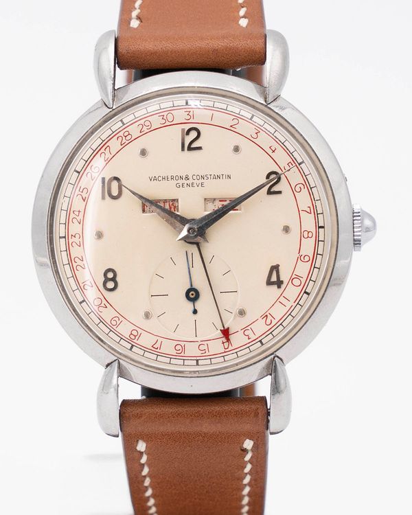 Vacheron Constantin Traditionnelle Triple Calendar 35MM Silver Dial Leather Bracelet (4240)