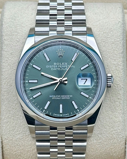 2025 Rolex Datejust 36MM Mint Green Dial Jubilee Bracelet (126200)