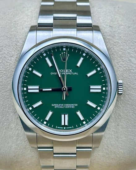 2024 Rolex Oyster Perpetual 41MM Green Dial Oyster Bracelet (124300)
