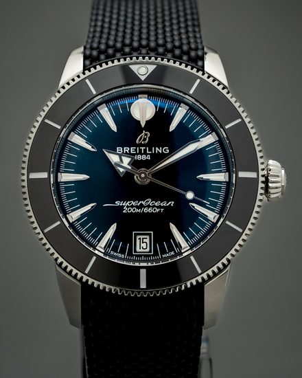 No Reserve - 2025 Breitling Superocean Heritage 40MM Black Dial Rubber Strap (AB3110)