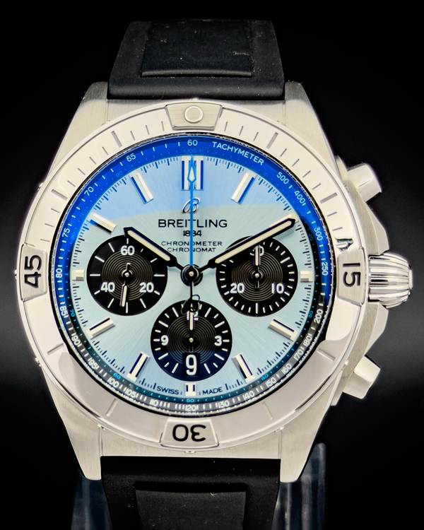 2021 Breitling Chronomat B01 42MM Blue Dial Rubber Strap (PB0134101C1S1)