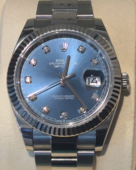 2025 Rolex Datejust 41MM Blue Dial Oyster Bracelet (126334)