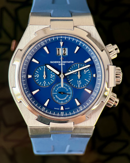2021 Vacheron Constantin Overseas Chronograph 42MM Blue Dial Rubber Strap (49150/B01A-9745)