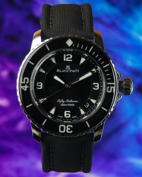 2024 Blancpain Fifty Fathoms 45MM Black Dial Textile Strap (5015-1130-52A)