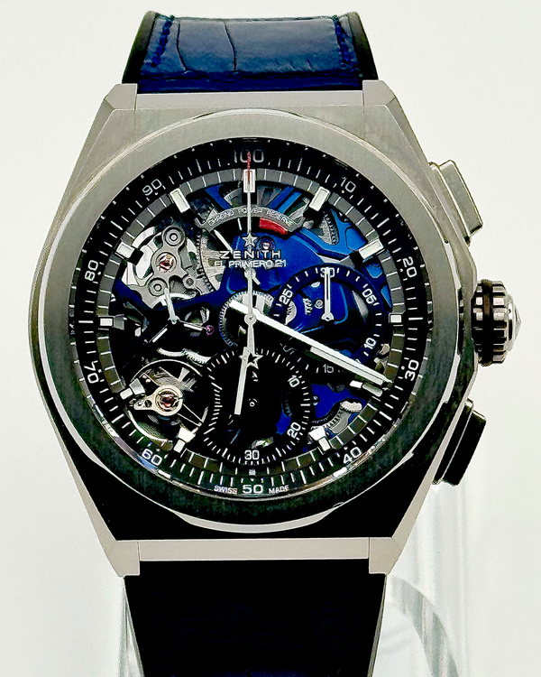 2018 Zenith Defy El Primero 44MM Skeleton Dial Leather Strap (95.9002.9004/78.R584)