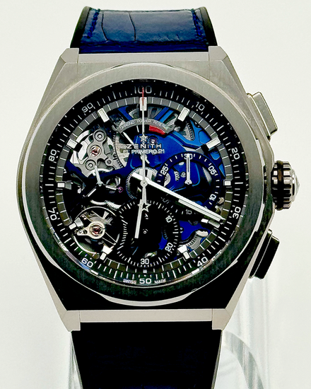 2018 Zenith Defy El Primero 44MM Skeleton Dial Leather Strap (95.9002.9004/78.R584)