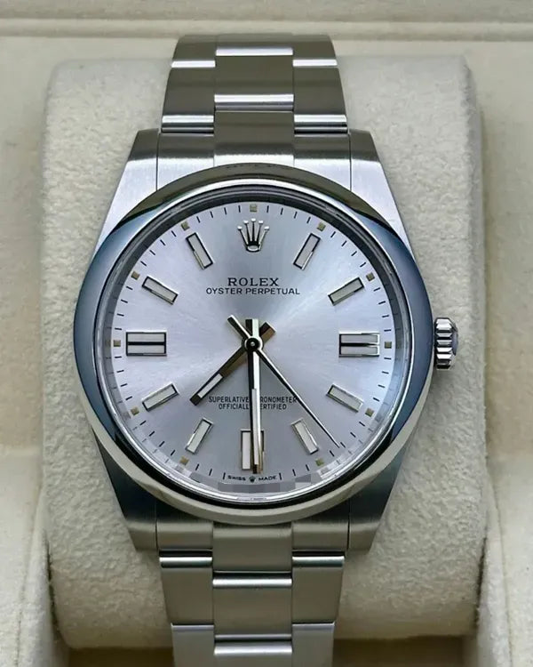 2024 Rolex Oyster Perpetual 41MM Silver Dial Oyster Bracelet (124300)