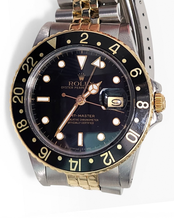 Rolex GMT-Master 40MM Black Dial Two-Tone Jubilee Bracelet (16753)