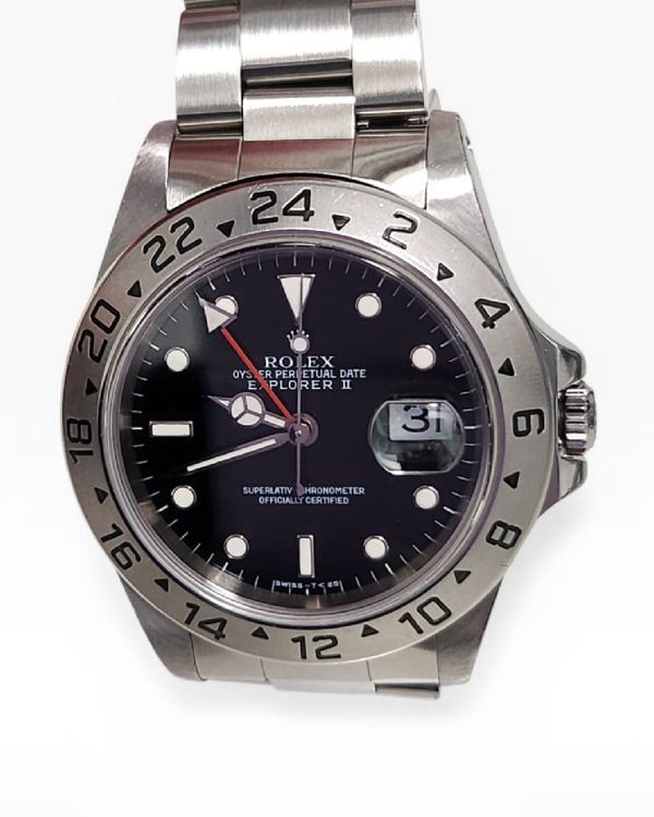 Rolex Explorer II 40MM Black Dial Oyster Bracelet (16570)