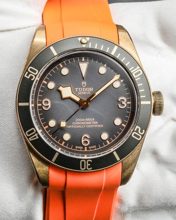 No Reserve - 2021 Tudor Black Bay Bronze 43MM Grey Dial Aftermarket Rubber Strap (79250BA)