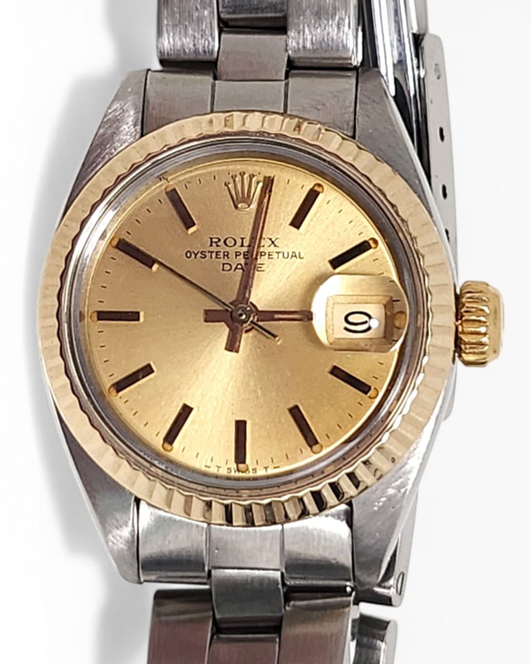Rolex Oyster Perpetual Lady Date 26MM Champagne Dial Oyster Bracelet (6917)