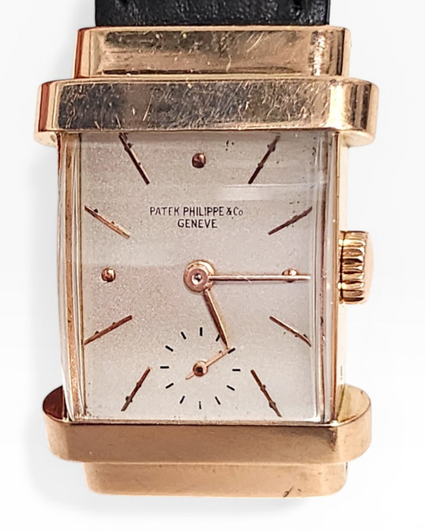 Patek Philippe Vintage "Top Hat" 25MM Champagne Dial Leather Strap (1450)