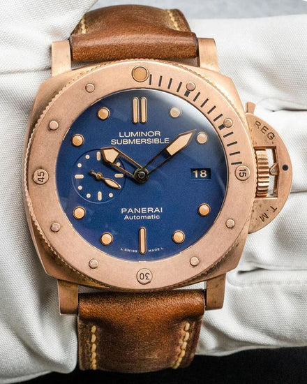 2017 Panerai Submersible 1950 3 Days L.E. 47MM Blue Dial Leather Strap (PAM00671)