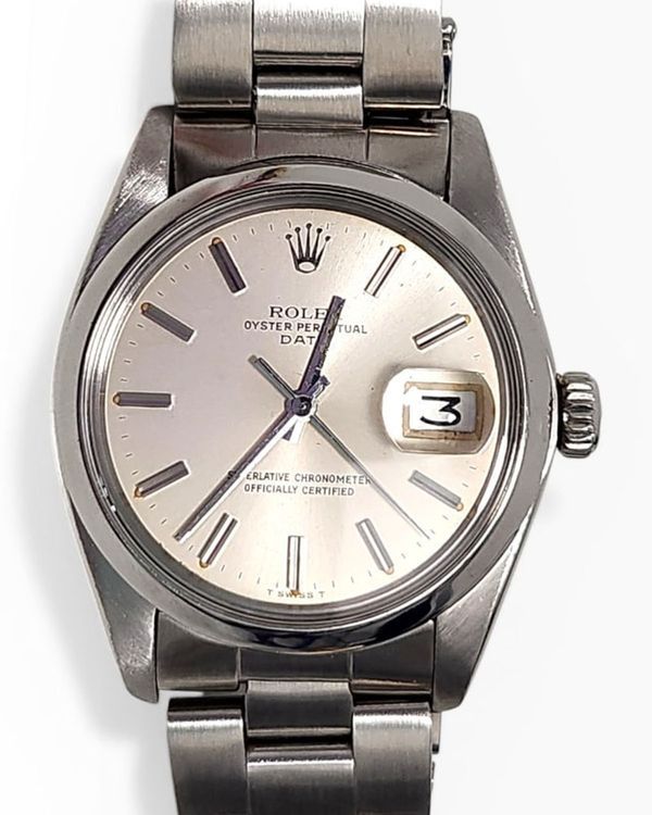 Rolex Oyster Perpetual Date 34MM Silver Dial Oyster Bracelet (1500)