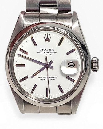 Rolex Oyster Perpetual Date 34MM White Dial Oyster Bracelet (1500)