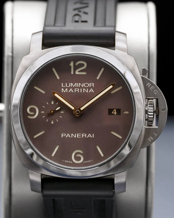 2012 Panerai Luminor Marina 1950 3 Days 44MM Brown Dial Rubber Strap (PAM00351)