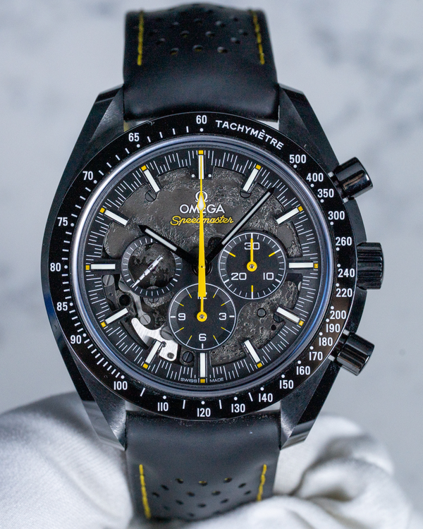 2024 Omega Speedmaster Dark Side of the Moon "Apollo 8" 44.25MM Skeleton "Moon" Dial Rubber Strap (310.92.44.50.01.001)