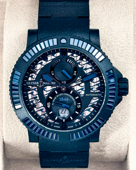 Ulysse Nardin Diver "Black Sea" 45MM Black Dial Rubber Strap (263-92B3-3C/923)