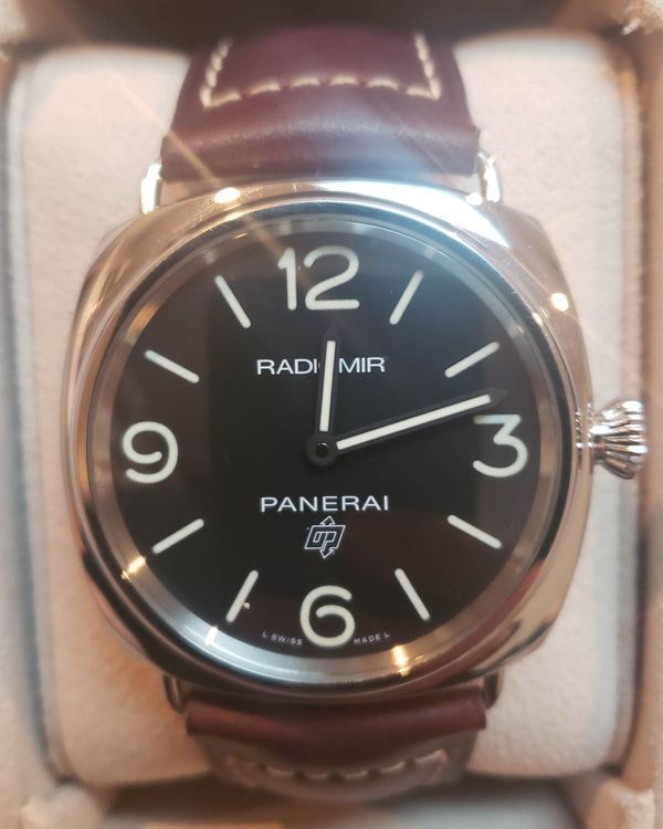 No Reserve - 2024 Panerai Radiomir 45MM Black Dial Leather Strap (PAM00753)