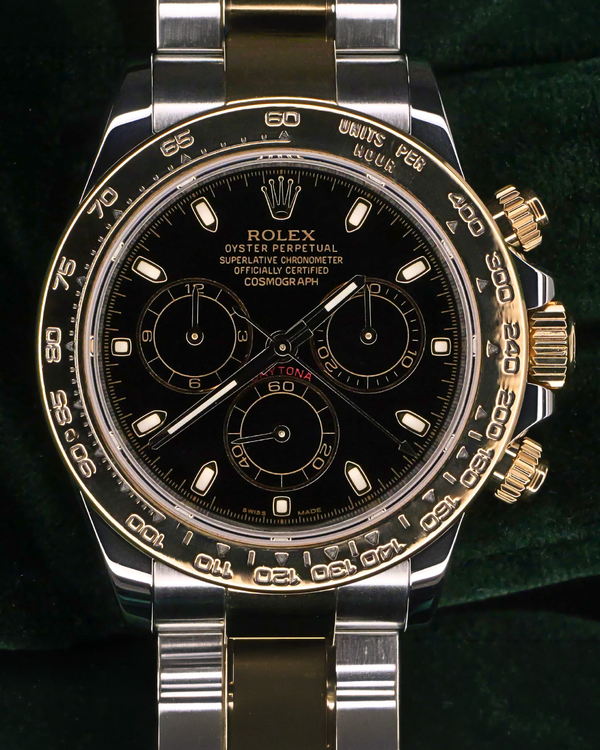 Rolex Cosmograph Daytona 40MM Black Dial Two-Tone Oyster Bracelet (116503)