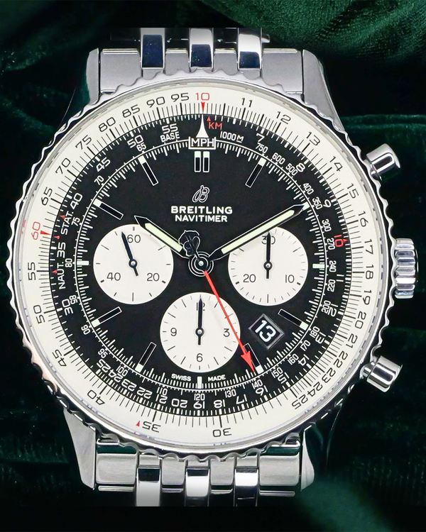 2019 Breitling Navitimer 1 B01 46MM Black Dial Steel Bracelet (AB0127211B1A1)