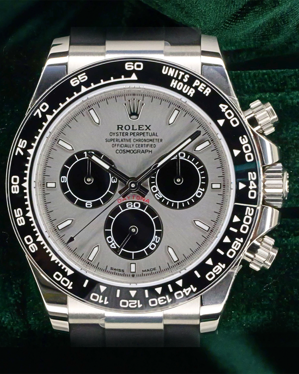 2026 Rolex Cosmograph Daytona "Ghost" 40MM Silver Dial Rubber Strap (126519LN)