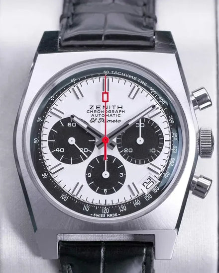 2020 Zenith El Primero Chronomaster Revival A384 37MM Silver Dial Leather Strap (03.A384.400/21.C815)