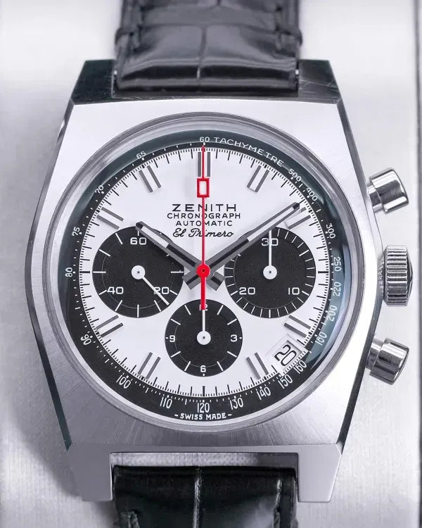 2020 Zenith El Primero Chronomaster Revival A384 37MM Silver Dial Leather Strap (03.A384.400/21.C815)