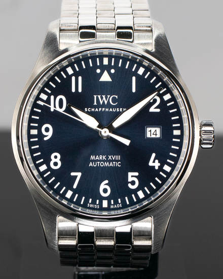 2021 IWC Schaffhausen Pilot Mark XVIII "Le Petit Prince" 40MM Blue Dial Steel Bracelet (IW327016)