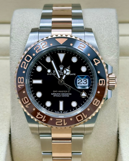 2021 Rolex GMT-Master II "Rootbeer" 40MM Black Dial Two-Tone Oyster Bracelet (126711CHNR)