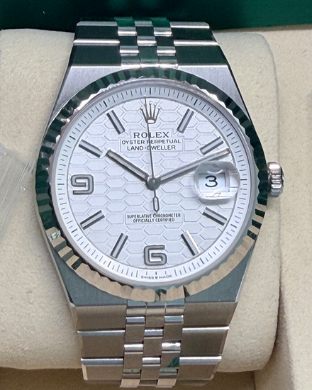 2026 Rolex Land-Dweller 40MM White Dial Flat Jubilee Bracelet (127334)