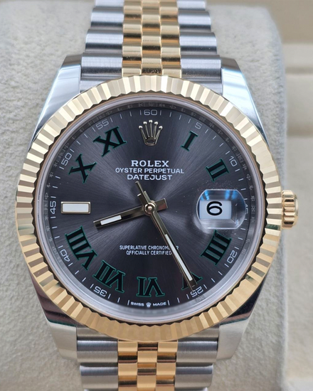 2023 Rolex Datejust "Wimbledon" 41MM Slate Dial Two-Tone Jubilee Bracelet (126333)