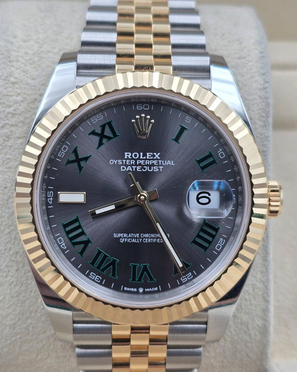 2023 Rolex Datejust "Wimbledon" 41MM Slate Dial Two-Tone Jubilee Bracelet (126333)