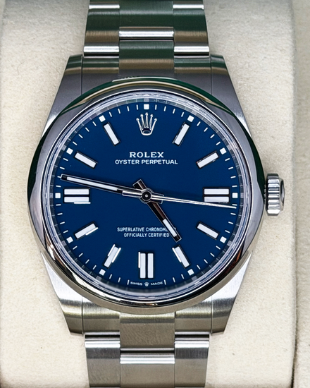 2025 Rolex Oyster Perpetual 41MM Blue Dial Oyster Bracelet (134300)