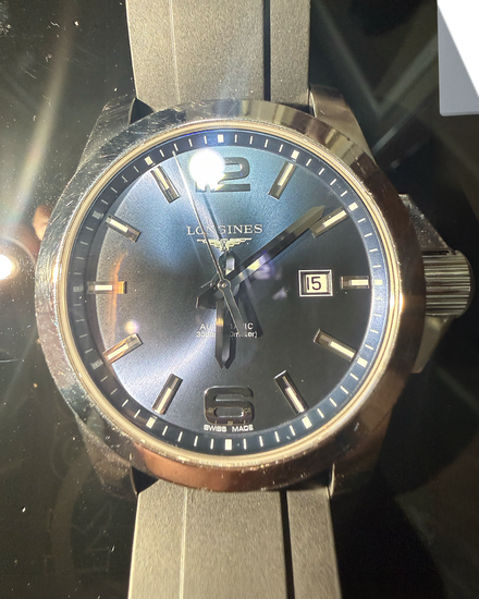 Longines Conquest 43MM Blue Dial Rubber Strap (L3.778.4.96.0)