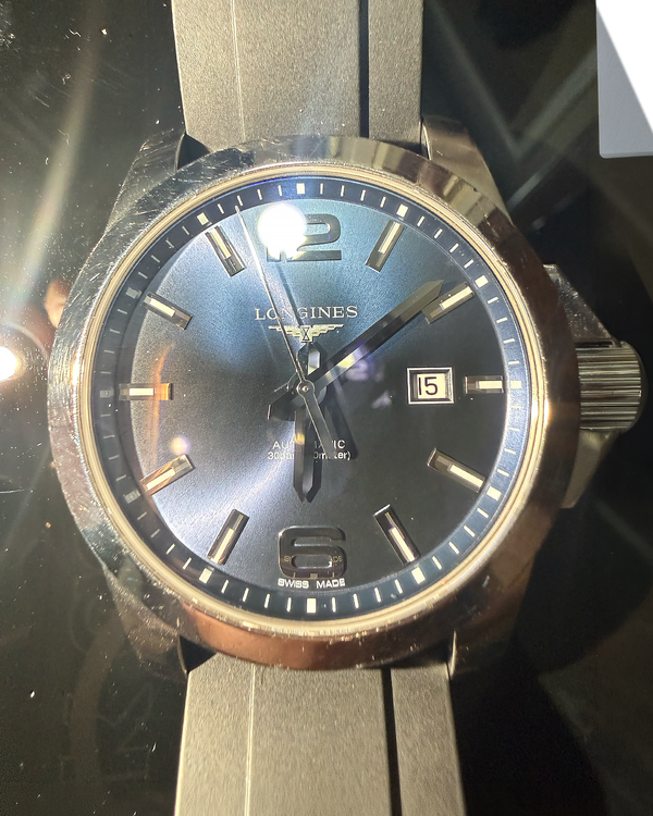 Longines Conquest 43MM Blue Dial Rubber Strap (L3.778.4.96.0)